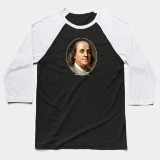 Benjamin Franklin Portrait Fanart Baseball T-Shirt